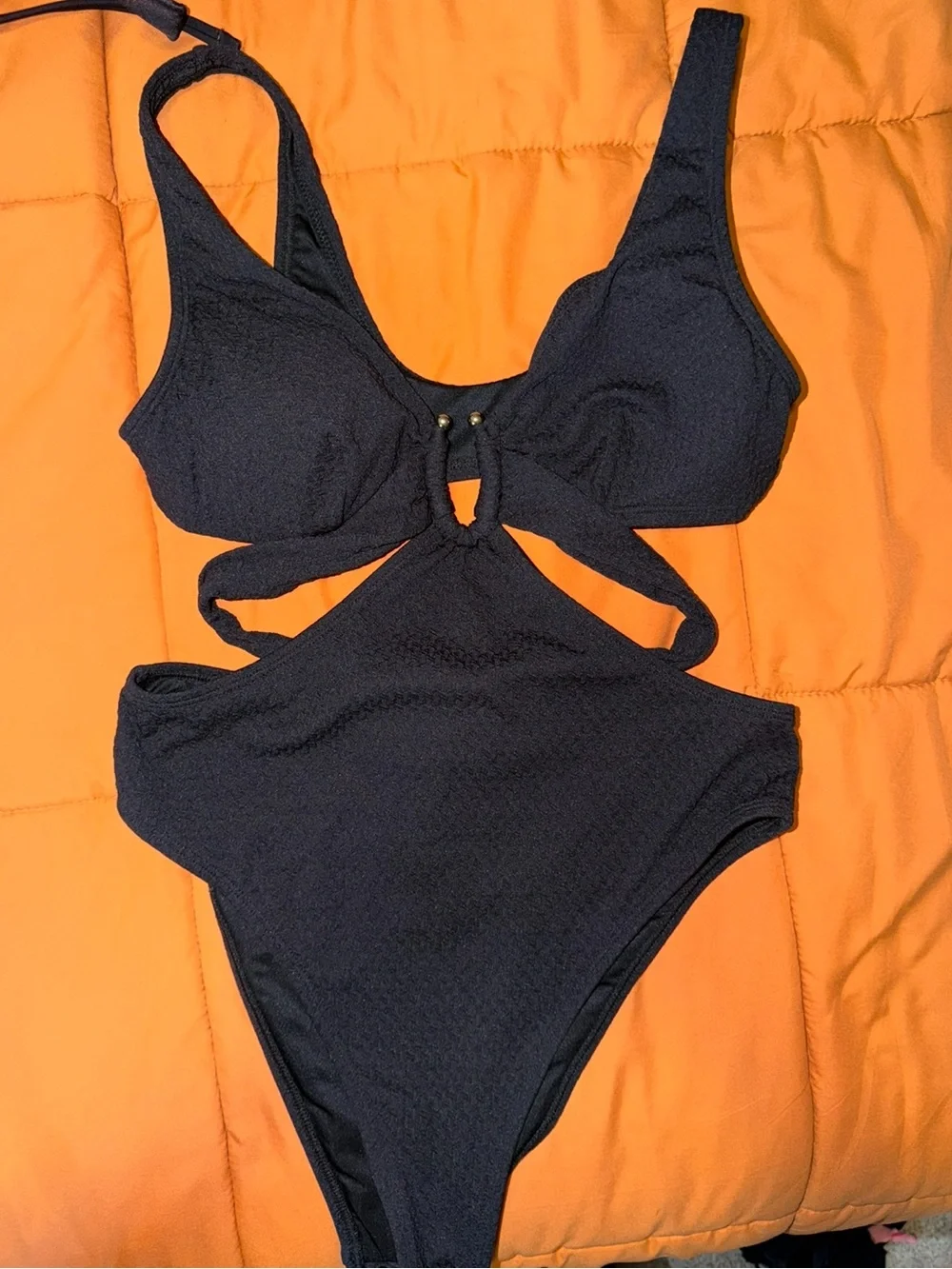 Cupshe Black Cutout One-Piece Swimsuit